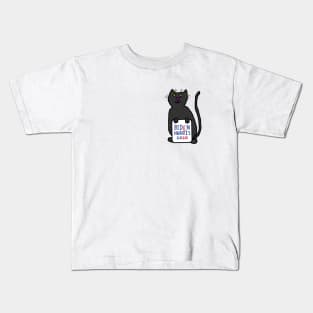 Small Cat with Biden Harris Sign Kids T-Shirt